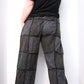 Cotton Patchwork Trousers - Black