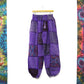 Cotton Patchwork Trousers - Purple