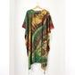 Short Summer Poncho Tie-Dye Dress / Top - Moss Green