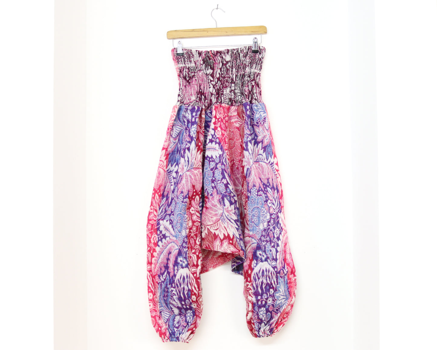 Harem Blanket Trousers - White, Pink and Purple