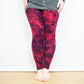 Hand Dyed Mottled Bleach Leggings - Purple and Pink