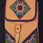 Small Hemp Cross-stitch Passport Bag - Purple - Bare Canvas