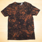 Bleach Dyed Organic Cotton T-Shirt - Black