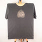 Leaf Hand Printed Organic Cotton T-Shirt - Grey - Bare Canvas