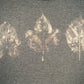 Three Leaf Bleach Print Pullover Hoodie - Charcoal Grey - Bare Canvas