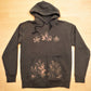 Bleach Leaf Print Pullover Hoodie - Charcoal Grey Small - Bare Canvas