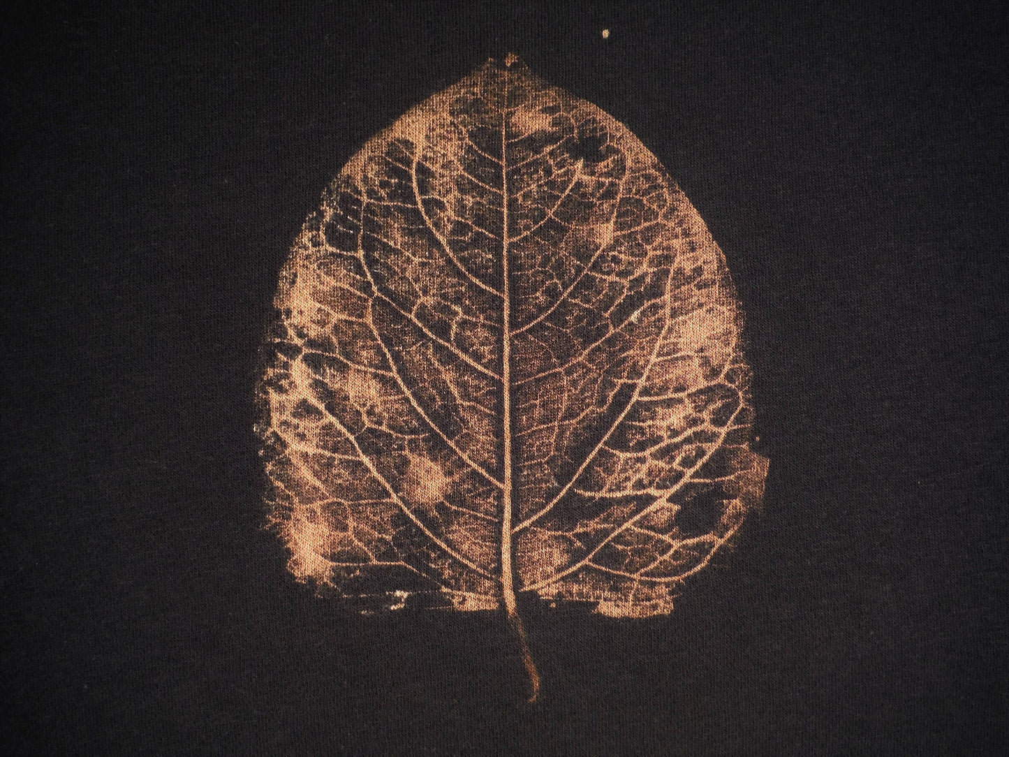 Leaf Bleach Print Sweatshirt - Black - Bare Canvas