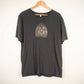 Leaf Hand Printed Organic Cotton T-Shirt - Grey - Bare Canvas
