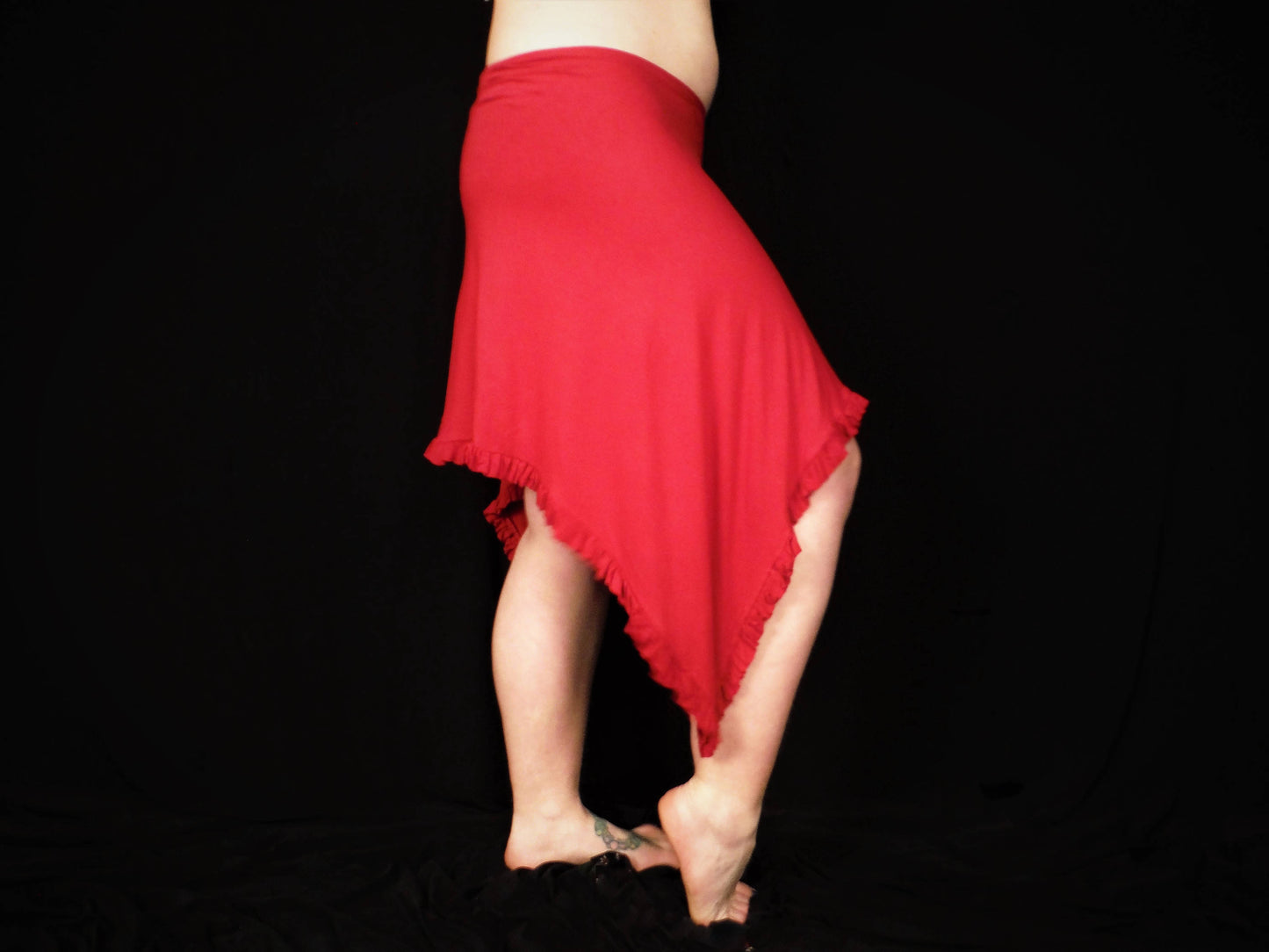 Falda Skoncho / Top Poncho - Rojo Escarlata