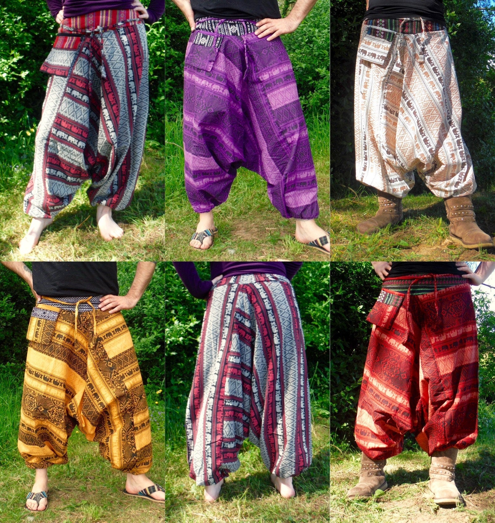 LUCKY DIP!!! Surprise Colour Harem Trousers / Pants - Bare Canvas