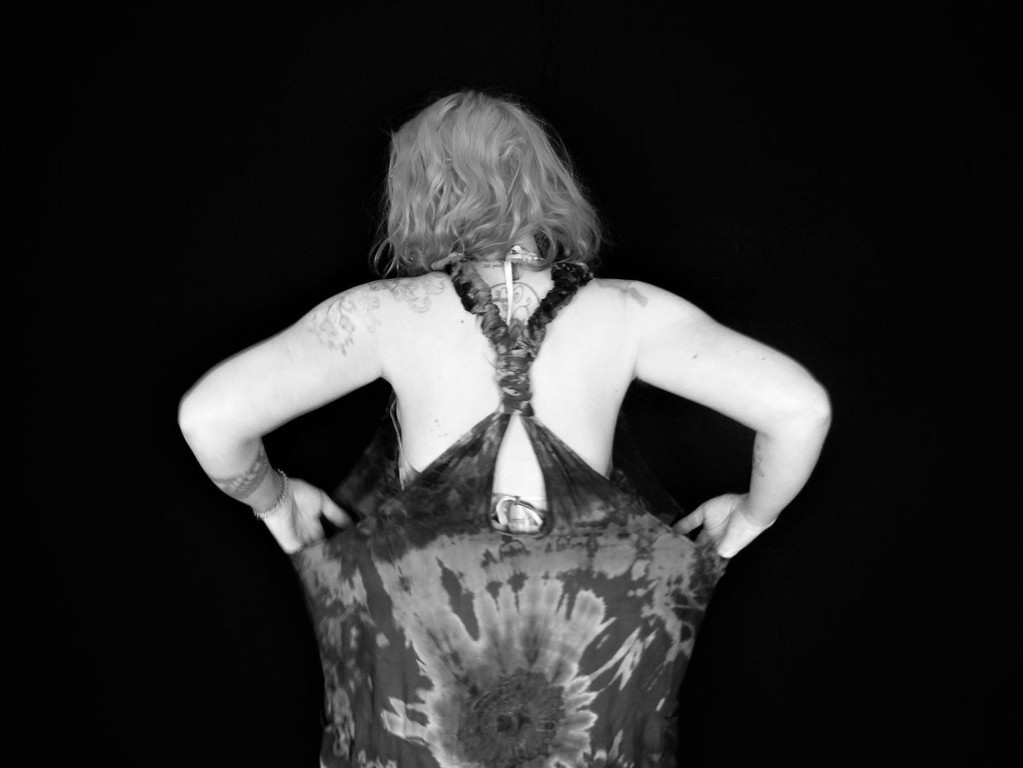 Tie-Dye Harem Dungarees - Bright Orange Rainbow