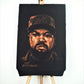 Hand Painted Bleach Art Ice Cube Portrait Hoodie - Black XL - Bare Canvas