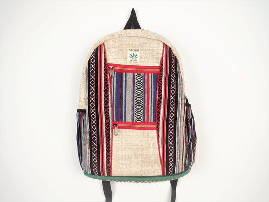 Sustainable Himalayan Hemp 6 Pocket Backpack