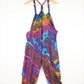 Children's Tie-Dye Dungarees - Purple Rainbow Age 3-4, 5-6, 7-8, 9-11, - Bare Canvas