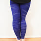Hand Dyed Tiger Stripe Bleach Leggings - Blue - Bare Canvas