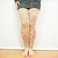 Hand Dyed Mottled Bleach Leggings - Cream