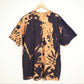 Bleach Tie-Dye T-Shirt Black/Navy Blue and Orange (Heavy Weight Fair Trade Cotton) XXL