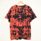 Ice Dyed Bleach T-Shirt (Organic Cotton) - Navy / Red XXL