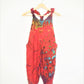 Children's Tie-Dye Dungarees - Bright Red Rainbow Age 3-4, 5-6, 7-8, 9-11,