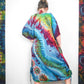 Long Summer Poncho Tie-Dye Dress / Top - Sky Blue Rainbow - Bare Canvas