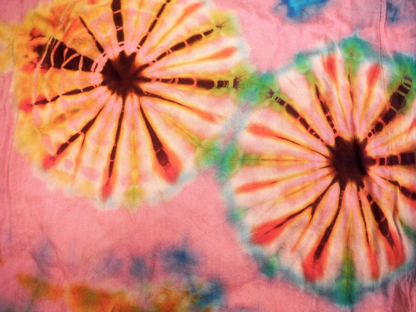 Tie-Dye Dungarees - Baby Pink Rainbow - Bare Canvas