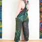 Tie-Dye Dungarees - Forest Green Rainbow - Bare Canvas
