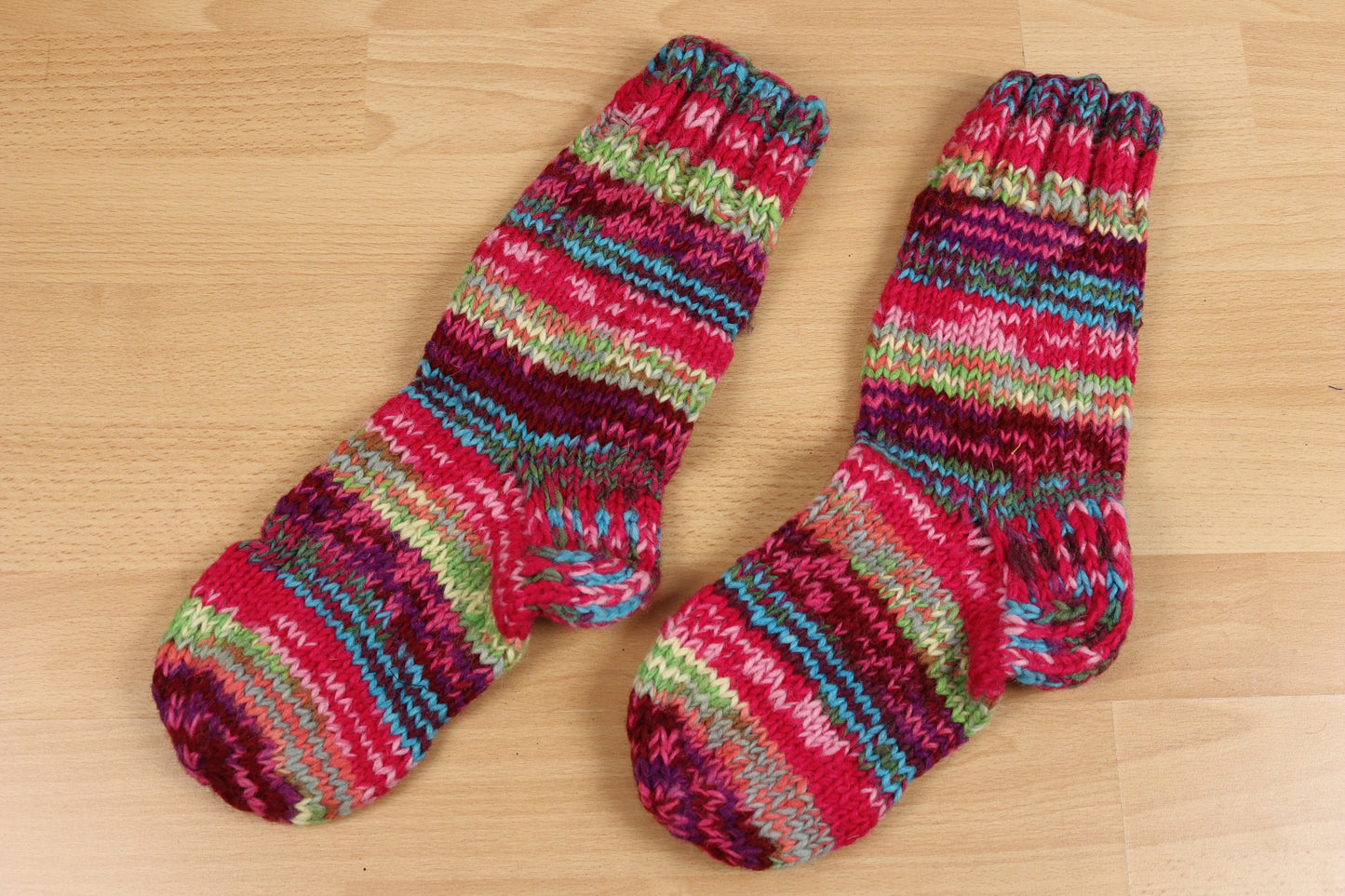 Long Cosy Knitted Sofa Socks - Pink - Bare Canvas