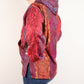 Blanket Hoodie - Burgundy Red Purple and Orange Indian Flowers - Bare Canvas