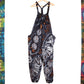 Tie Dye Dungarees - White and Black - Bare Canvas
