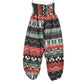 Blanket Trousers - Red and Purple Aztec Forest - Bare Canvas
