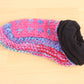 Fleece Lined Cosy Sofa Socks - Pink and Blue - Bare Canvas