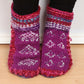 ODD PAIR! Fleece Lined Cosy Sofa Socks  - Purple Violet - Bare Canvas