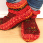 Fleece Lined Cosy Sofa Socks - Red - Bare Canvas