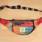 Hemp Bum Bag / Zip-up Belt Bag - Tie-Dye Rainbow - Bare Canvas