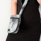 Tie-Dye Shoulder Bag - Black White and Grey