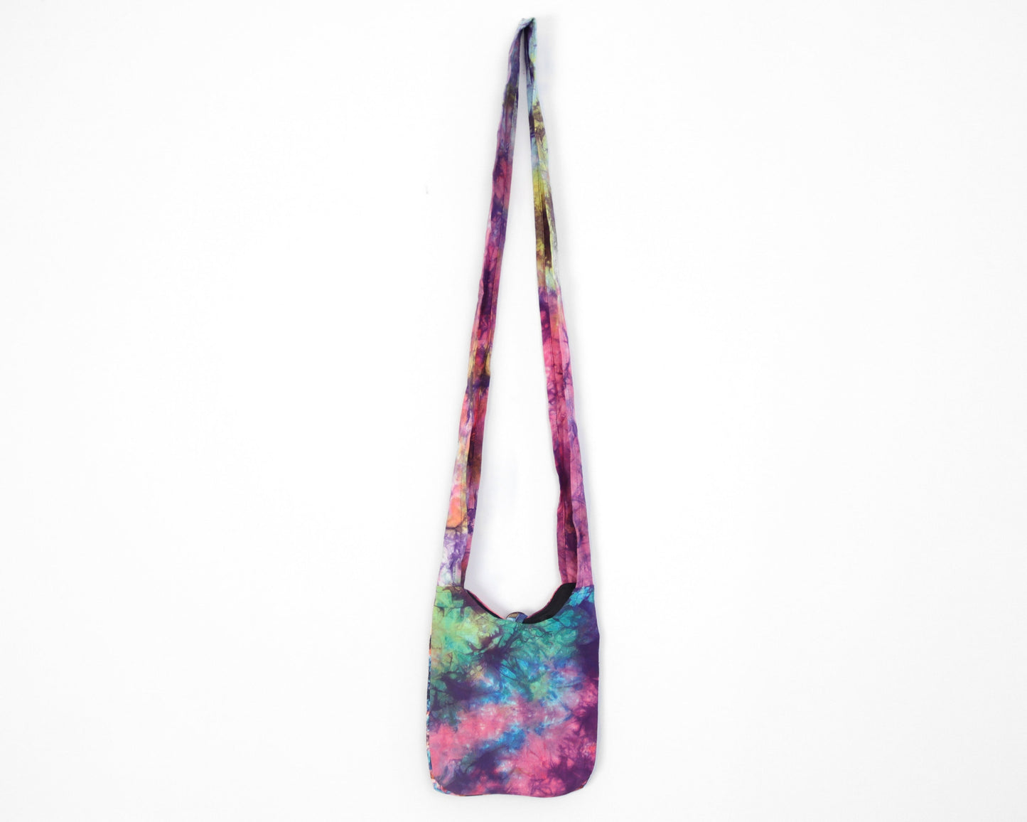 Tie-Dye Small Shoulder Bag - Heart - Bare Canvas
