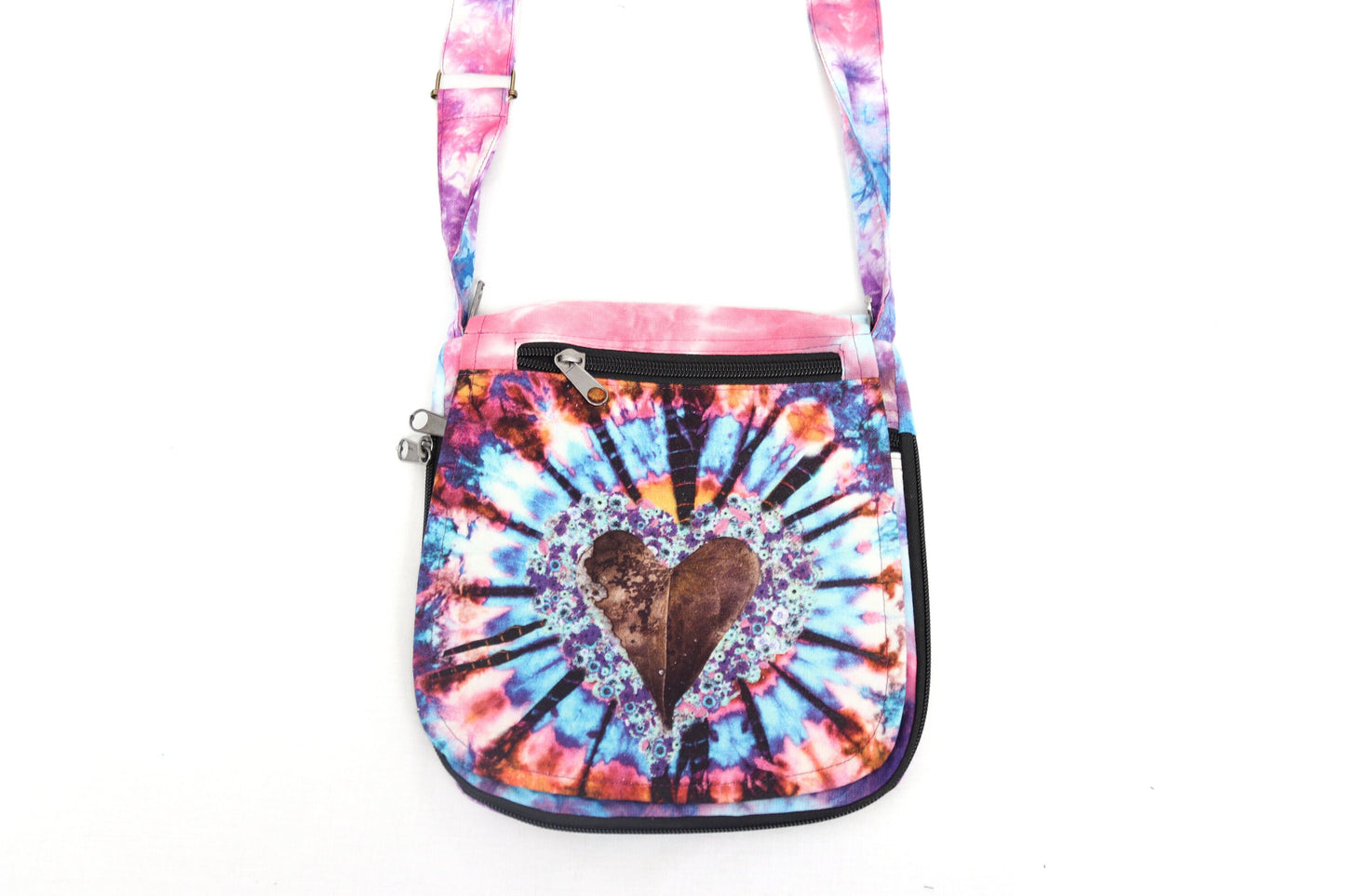 Tie-Dye Shoulder Bag - Heart