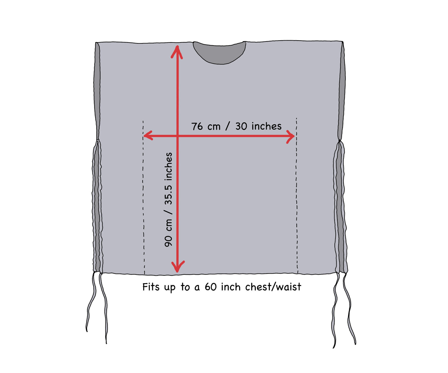 Short Summer Poncho Tie-Dye Dress / Top - Ruby Red Rainbow - Bare Canvas