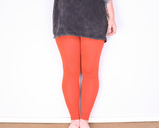 Plain Leggings - Orange - Bare Canvas