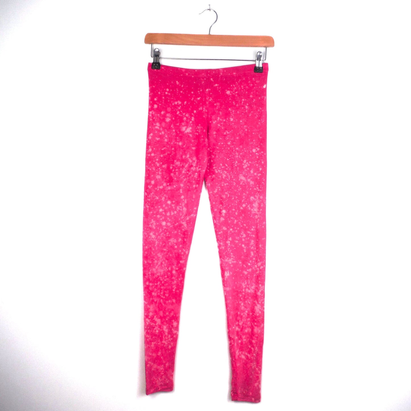 Leggings Galaxy Bleach teints à la main - Rose chaud