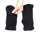 Fleece Lined Knitted Wrist Warmers - Black - Bare Canvas