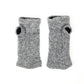 Fleece Lined Knitted Wrist Warmers - Grey - Bare Canvas