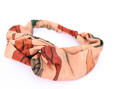Recycled Sari Silk Headband - Twisted Centre - Bare Canvas