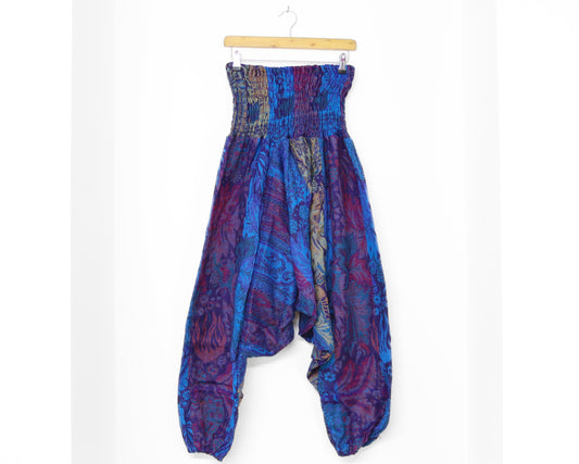Pantalon Couverture Harem - Bleu, Rouge Turquoise et Jaune