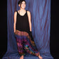 Half Tie-Dye Harem Dungarees - Black and Blueberry Purple - Bare Canvas