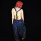 Tie-Dye Harem Dungarees - Mid-Blue Rainbow - Bare Canvas