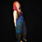 Tie-Dye Harem Dungarees - Mid-Blue Rainbow - Bare Canvas