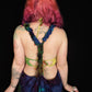 Tie-Dye Harem Dungarees - Mid-Blue Rainbow - Bare Canvas