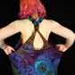 Tie-Dye Harem Dungarees - Mid-Blue Rainbow - Bare Canvas