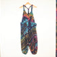 Children's Tie-Dye Dungarees - Navy Blue Rainbow Age 3-4, 5-6, 7-8, 9-11, - Bare Canvas